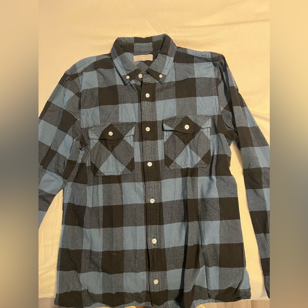 Everlane Long Sleeve Plaid Button Down Shirt - Size Large